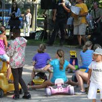 kids having fun at outdoors Fall Fair