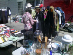 Yard Sale people clothes