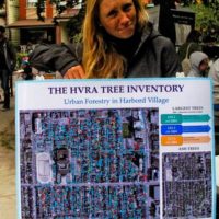 student and poster for 2018 HVRA Tree Inventory