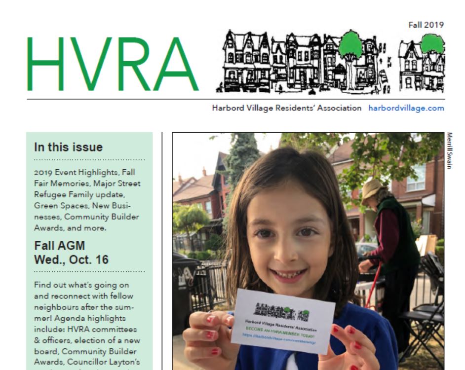first page--HVRA Spring 2019 newsletter