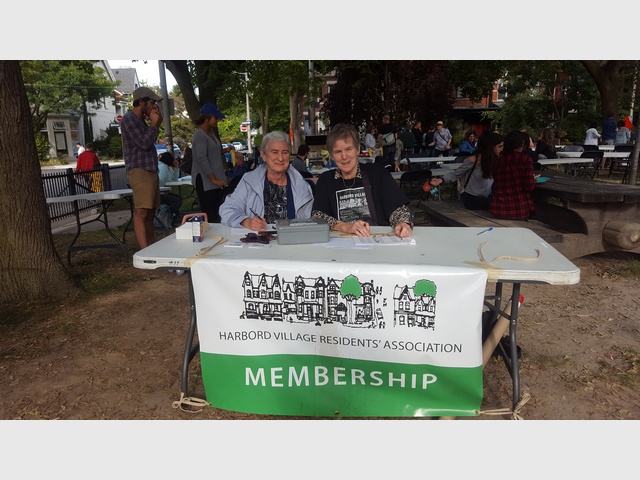 Membership table, Merrill Swain and Margaret Procter on duty