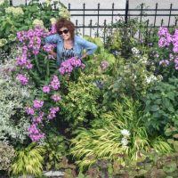 Maria Pasquino in her garden: HVRA Community Builder Fall 2021