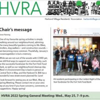 front page top of Spring 2022 HVRA Newsletter
